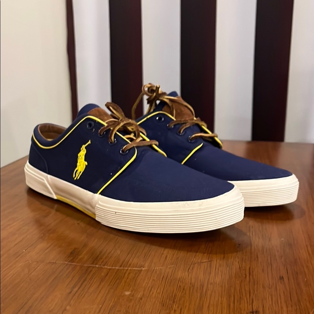 Polo Ralph Lauren Faxon canvas shoes sneakers new Blue Mens Size 11.5